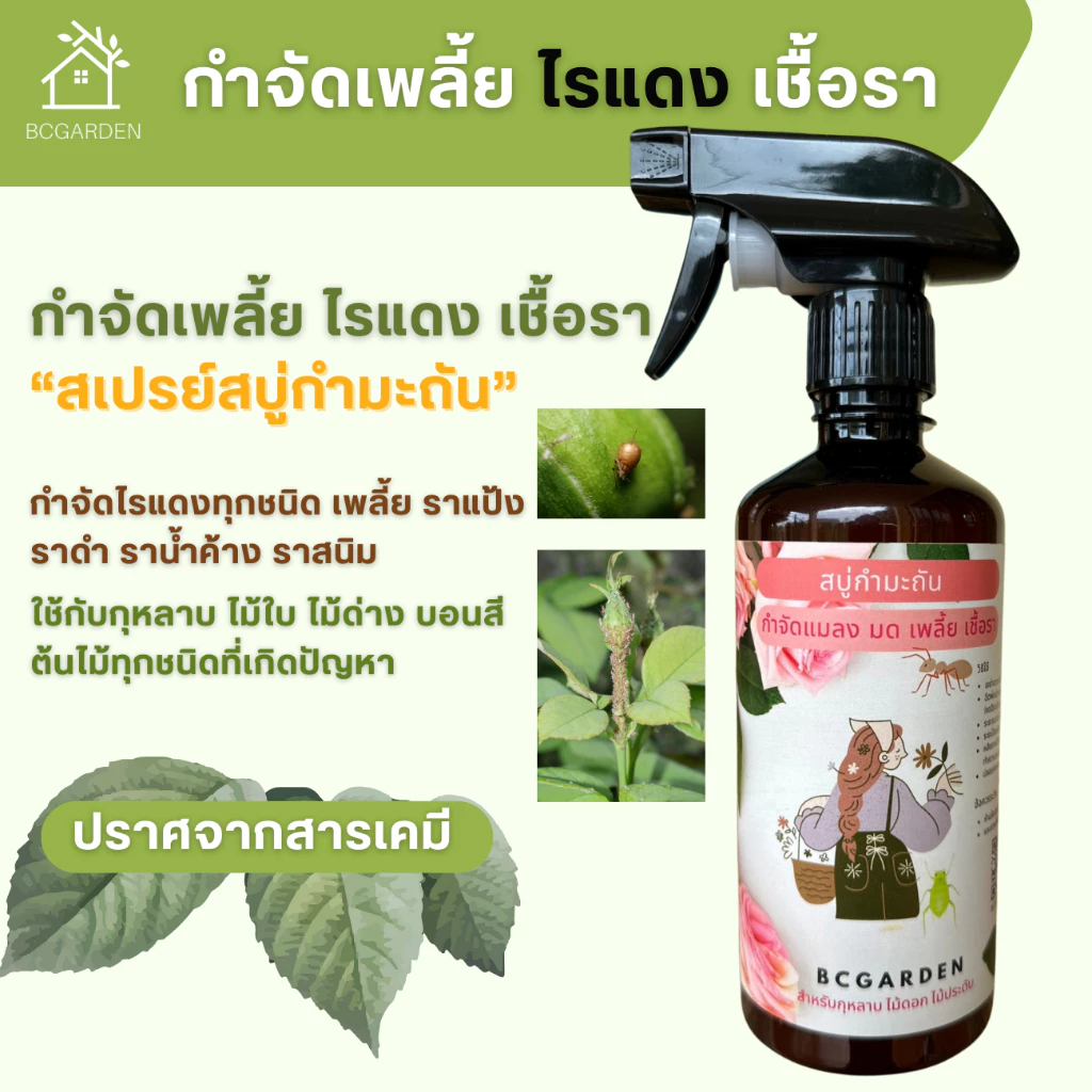 รูปสินค้า BCGarden สบู่กำมะถันสำหรับจัดการเพลี้ยไฟ เพลี้ยแป้ง และไรแดง